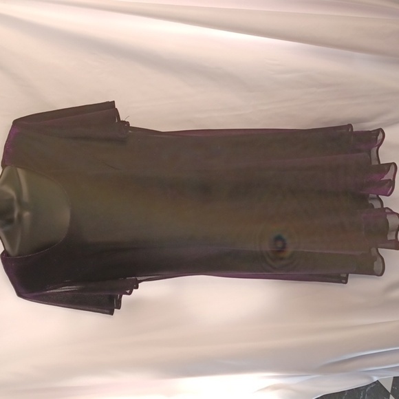 VINTAGE- 80s Evening/Cocktail Purple Shimmering Dress- Size 14, 22" pit to pit - Picture 1 of 7